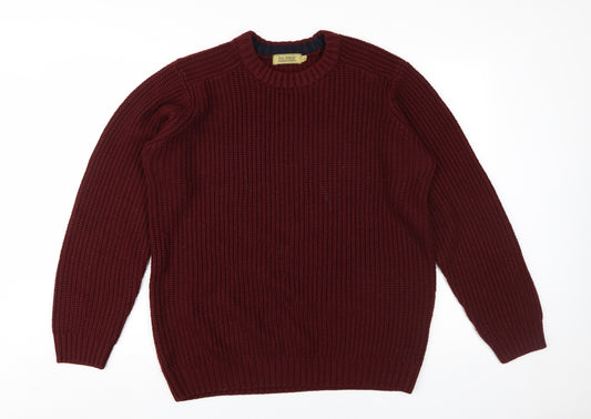 P.G. Field Men's Red Chunky Knit Pullover Jumper L