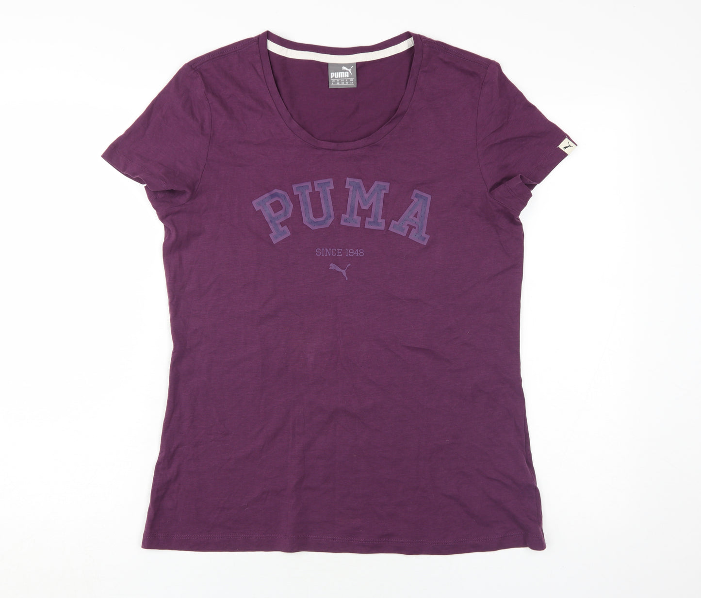 Puma Women's Purple Basic T-Shirt, Size 14 Casual Fit