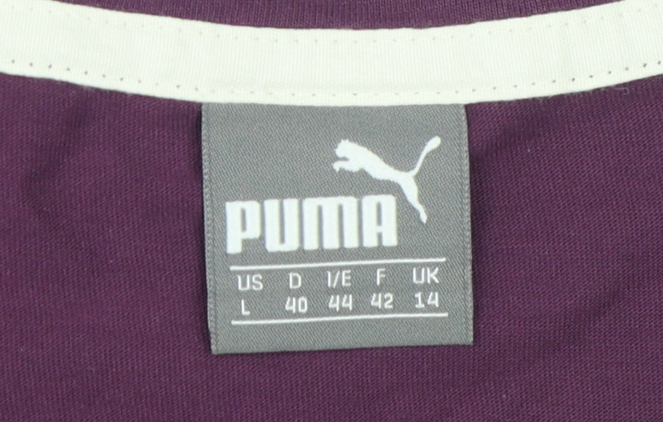 Puma Women's Purple Basic T-Shirt, Size 14 Casual Fit