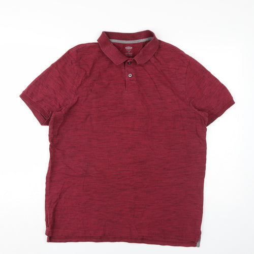 Old Navy Men's Red Polo Shirt L, Casual Stretch Solid