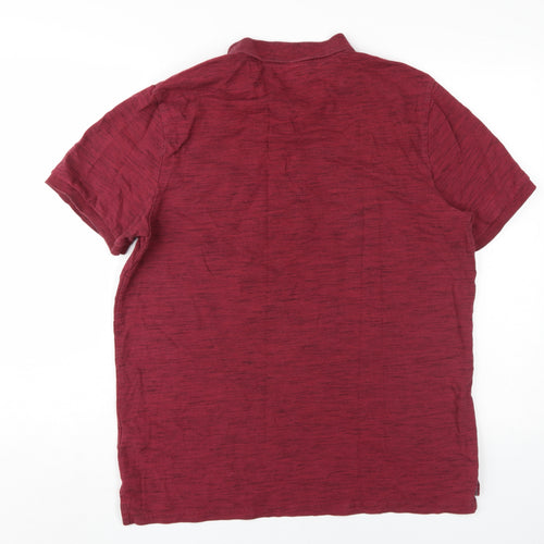 Old Navy Men's Red Polo Shirt L, Casual Stretch Solid