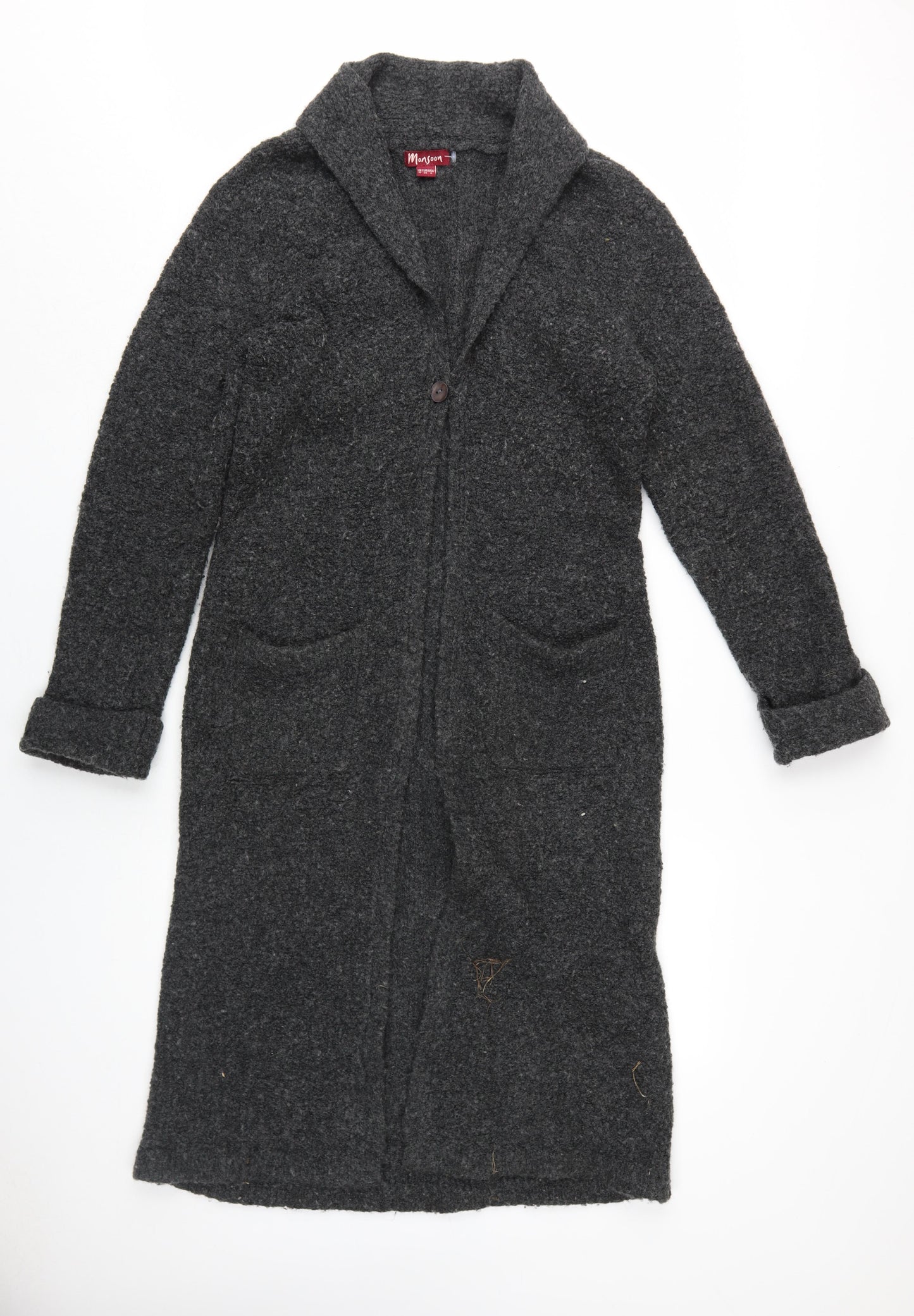 Monsoon Women's Grey Cardigan UK Size 10 with Pockets