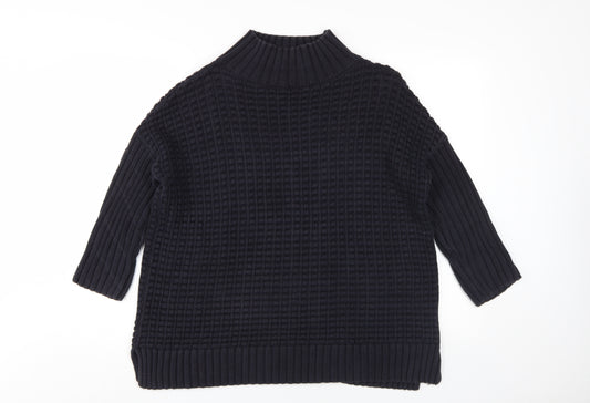 French Connection Women's Black XS Waffle Knit Jumper