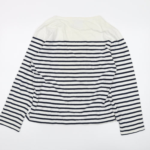 MIYUKI-ZOKU Striped Unisex Boat Neck T-Shirt M