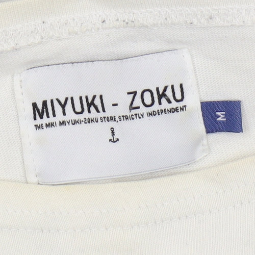MIYUKI-ZOKU Striped Unisex Boat Neck T-Shirt M