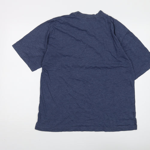 Authentic Blues Men’s Blue Cotton Acrylic T-Shirt