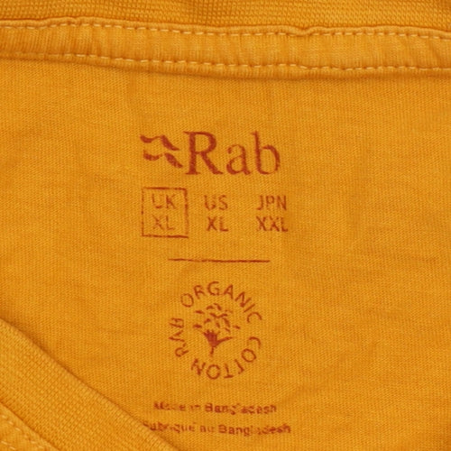 Rab Men's Orange XL Cotton Logo T-Shirt