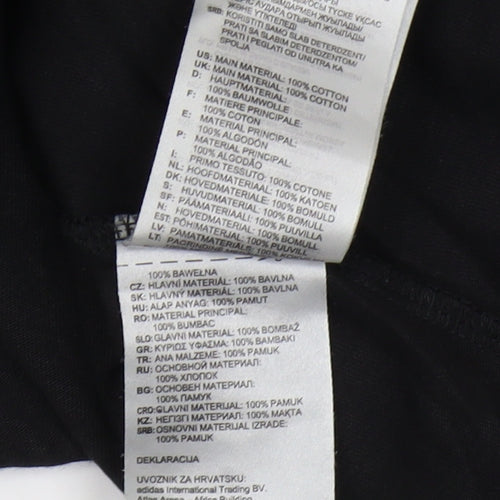 Adidas Men's XS Black Graphic T-Shirt, Sports Style