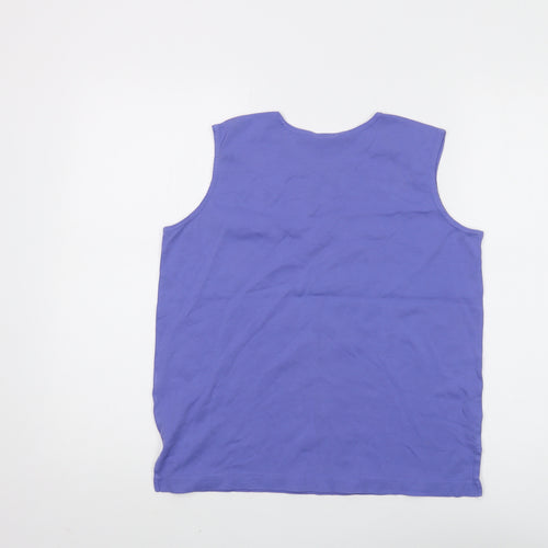 Lands' End Women's Purple Tank Top, Size S