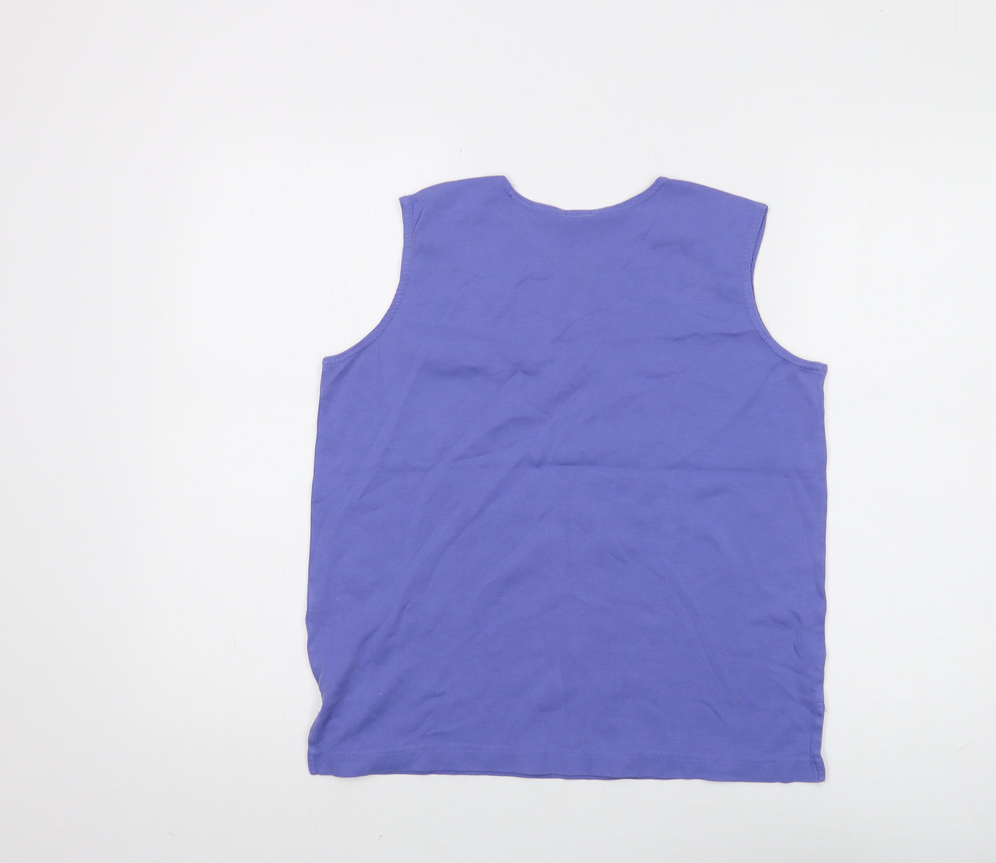 Lands' End Women's Purple Tank Top, Size S
