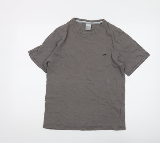 Nike Men's Grey Short Sleeve Crew Neck T-Shirt S