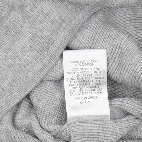 DECJUBA KIDS Girls Grey Long Sleeve Crew Neck T-Shirt
