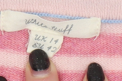 White Stuff Women's Pink Pullover Jumper Size 14