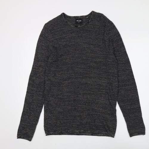 Only & Sons Men's Grey Chunky Knit Pullover M