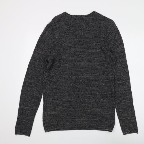 Only & Sons Men's Grey Chunky Knit Pullover M