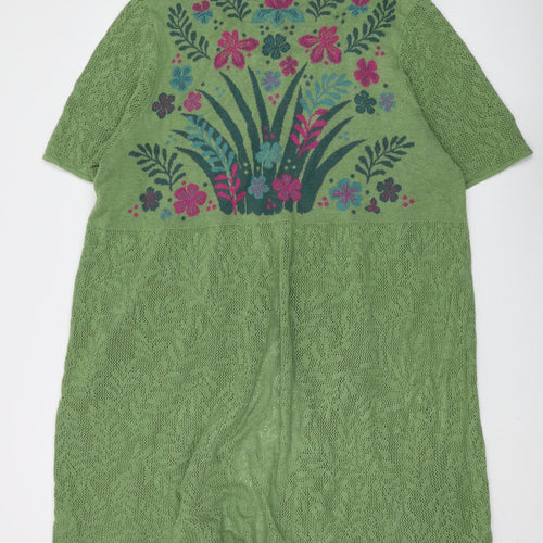 Gudrun Sjödén Women's Green Floral Cardigan XL