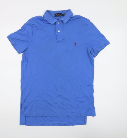 Ralph Lauren Men's Blue Polo Shirt Size M Cotton