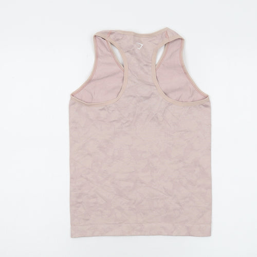 Gymshark Women's Beige Tank Top - Medium Size