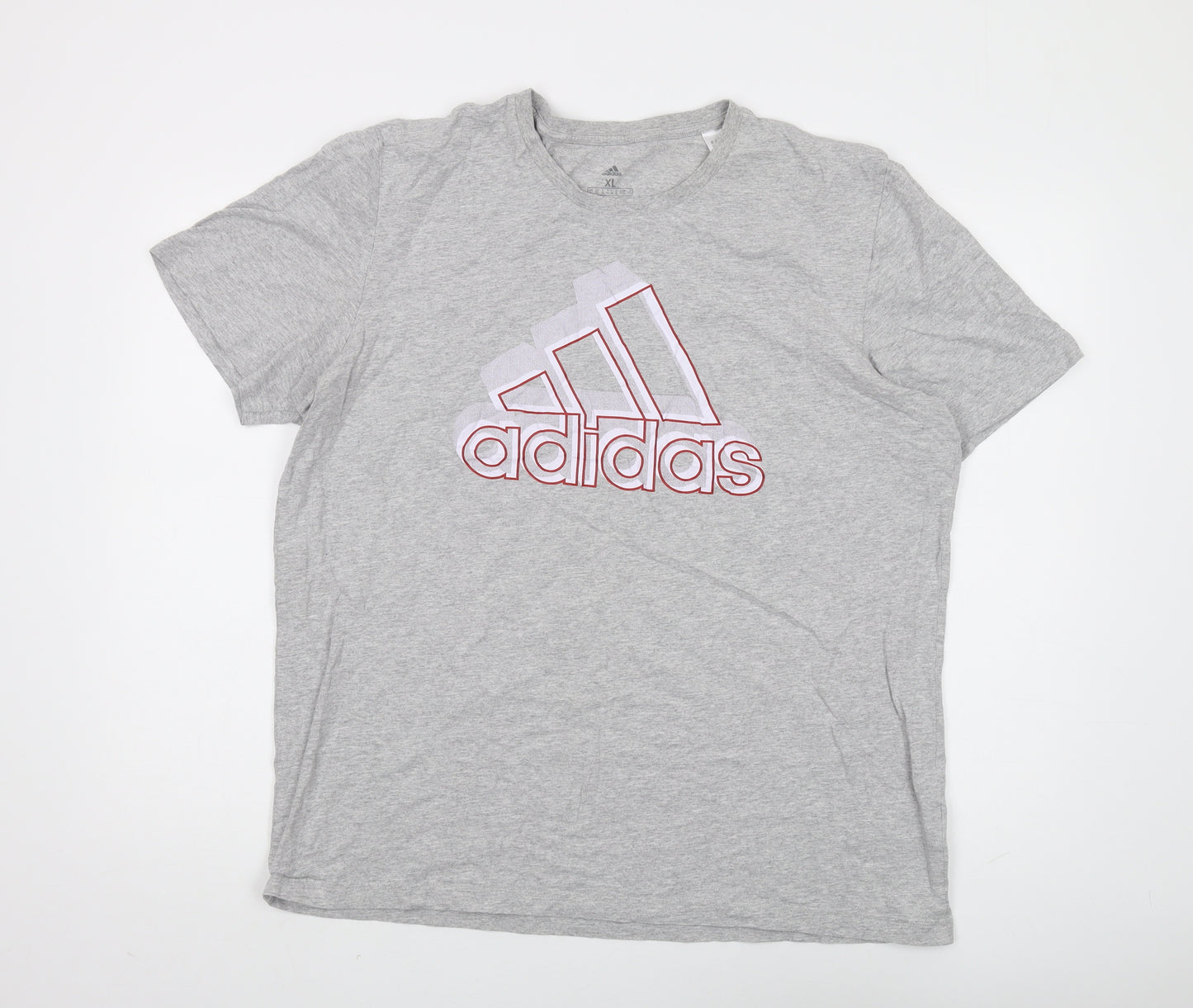 Adidas Men's Grey XL Logo T-Shirt