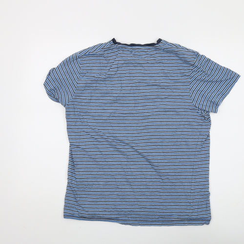Ben Sherman Men's Blue Striped T-shirt, size Large.