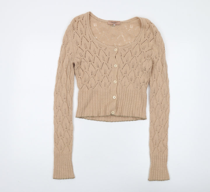Twinset Women’s Beige Cardigan S Button Knit Jumper