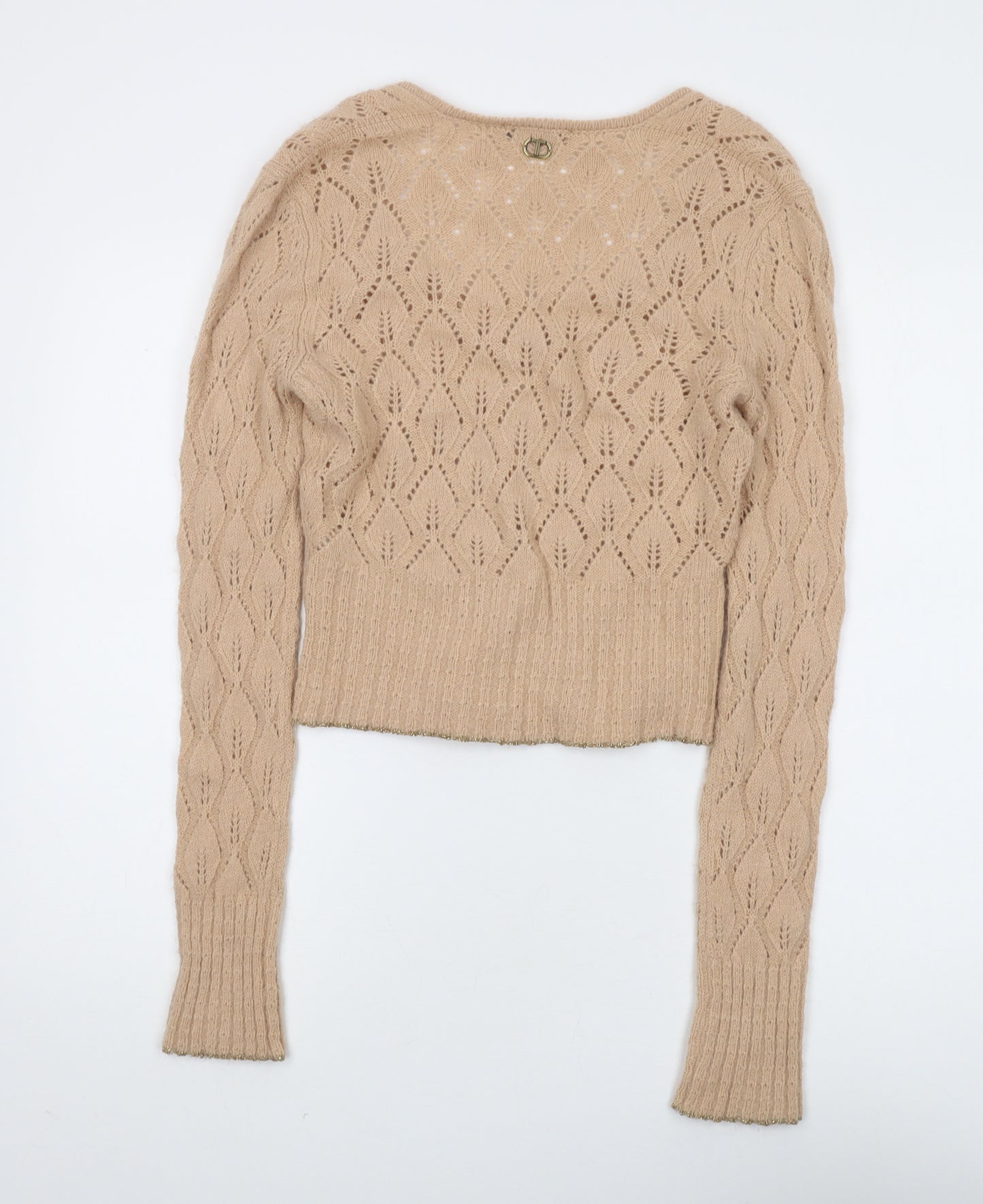 Twinset Women’s Beige Cardigan S Button Knit Jumper