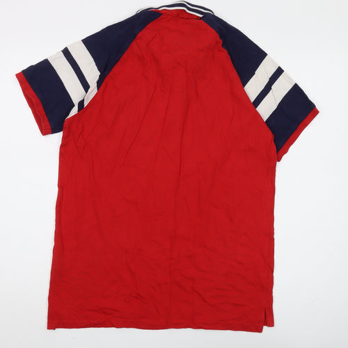 Lambretta Men's Red Polo Large Short Sleeve Cotton