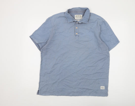 White Stuff Men's Blue M Cotton Polo Shirt