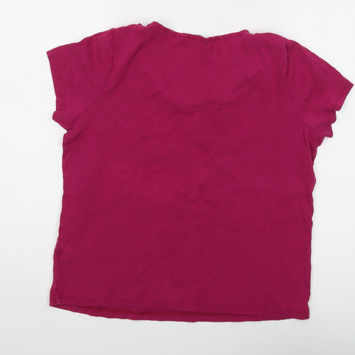 Maine Women's Pink T-Shirt Size 16 Basic Casual