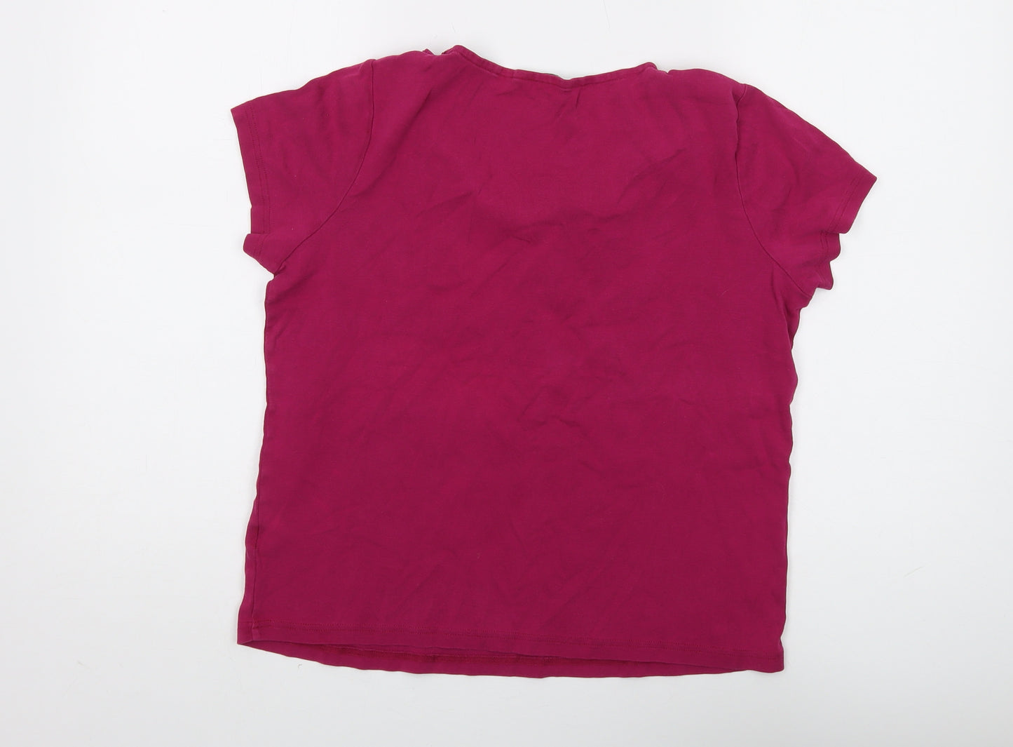 Maine Women's Pink T-Shirt Size 16 Basic Casual