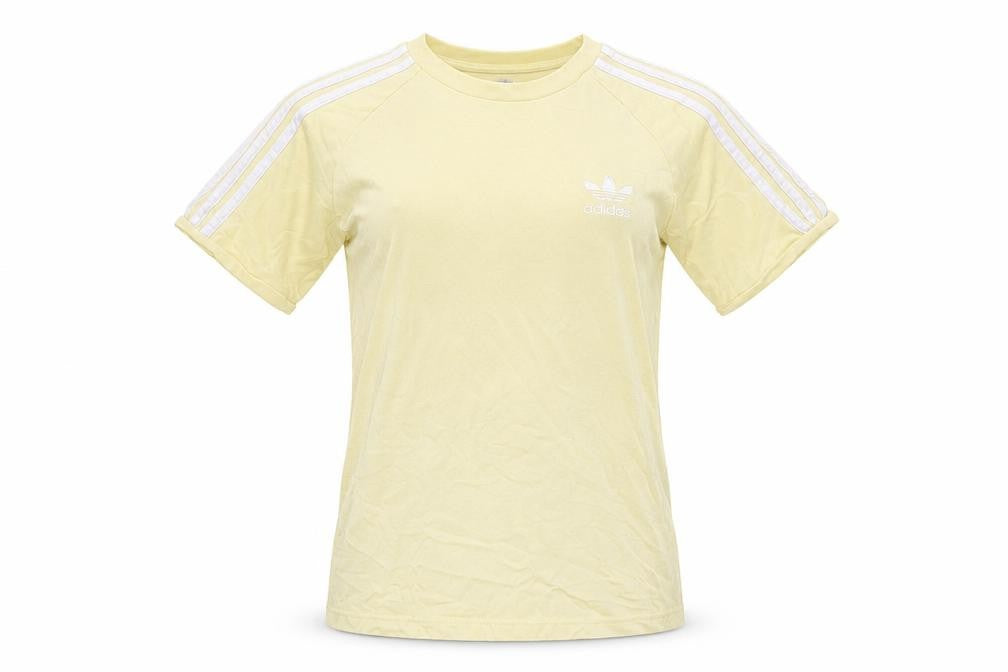 Front view of Adidas Women's Yellow XS Basic T-Shirt