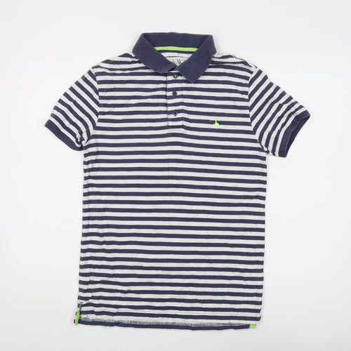 Jack Wills Men's Blue Striped Polo Shirt S
