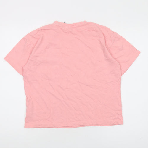 GAP Unisex Pink T-Shirt M Basic Crew Neck Stylish