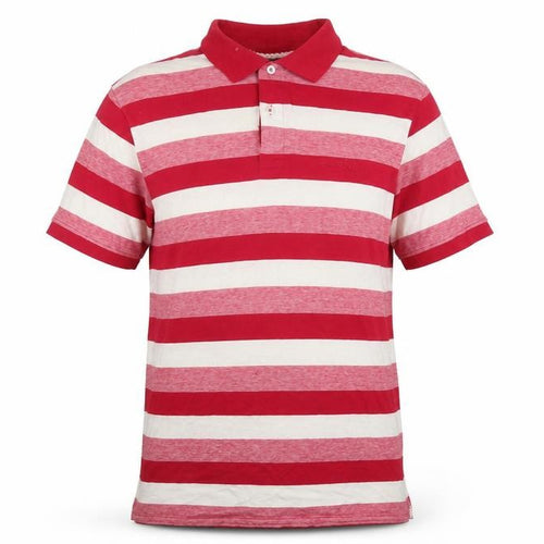 Pierre Cardin Men's Red Striped Polo M Short Sleeve