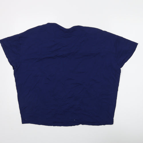 MASAI Women's Blue V-Neck T-Shirt L