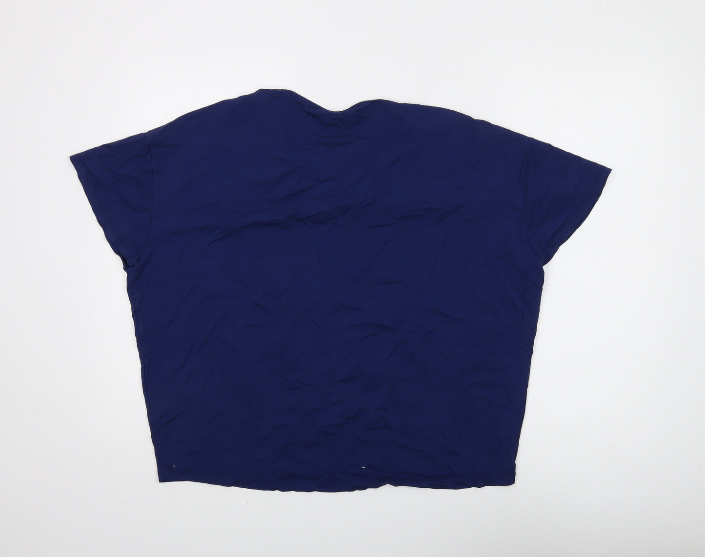 MASAI Women's Blue V-Neck T-Shirt L