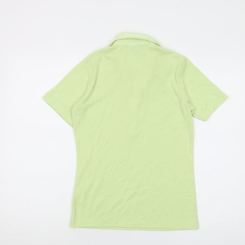 First Avenue Women's Green Polo Shirt, Size S, Cotton Blend