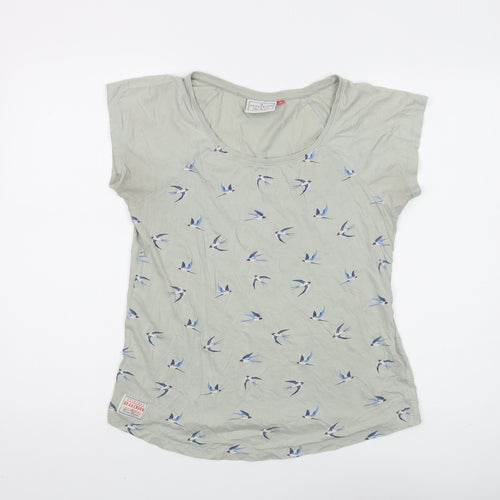 Brakeburn Women's Green T-Shirt, Size 8, Animal Print