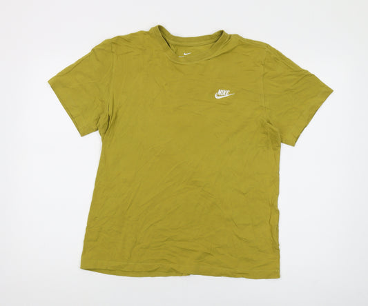 Nike Men's Green Medium Crew Neck Short Sleeve T-Shirt