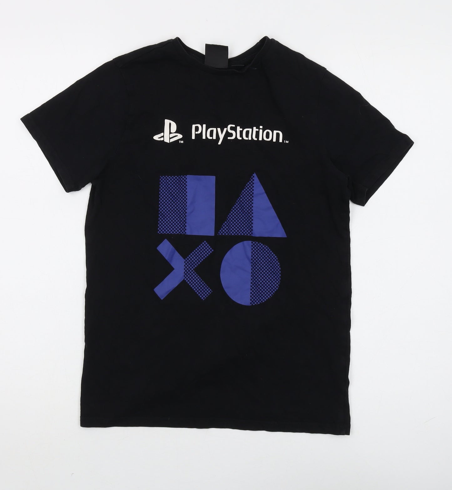 Boys Black PlayStation Graphic T-Shirt, Size 11-12 Years, Cotton