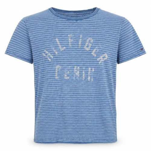 Hilfiger Denim Men's Blue Striped T-Shirt Size S