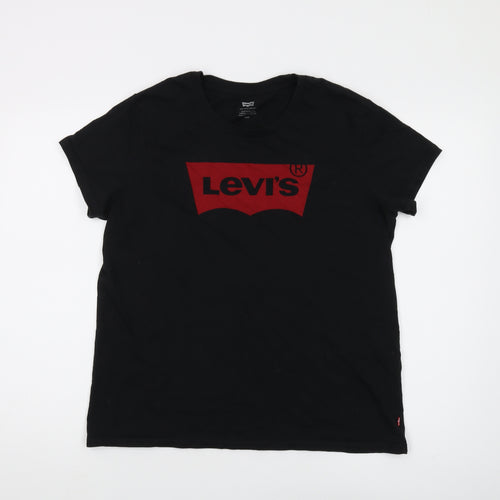 Levi's Unisex Adults Black L Basic T-Shirt Solid