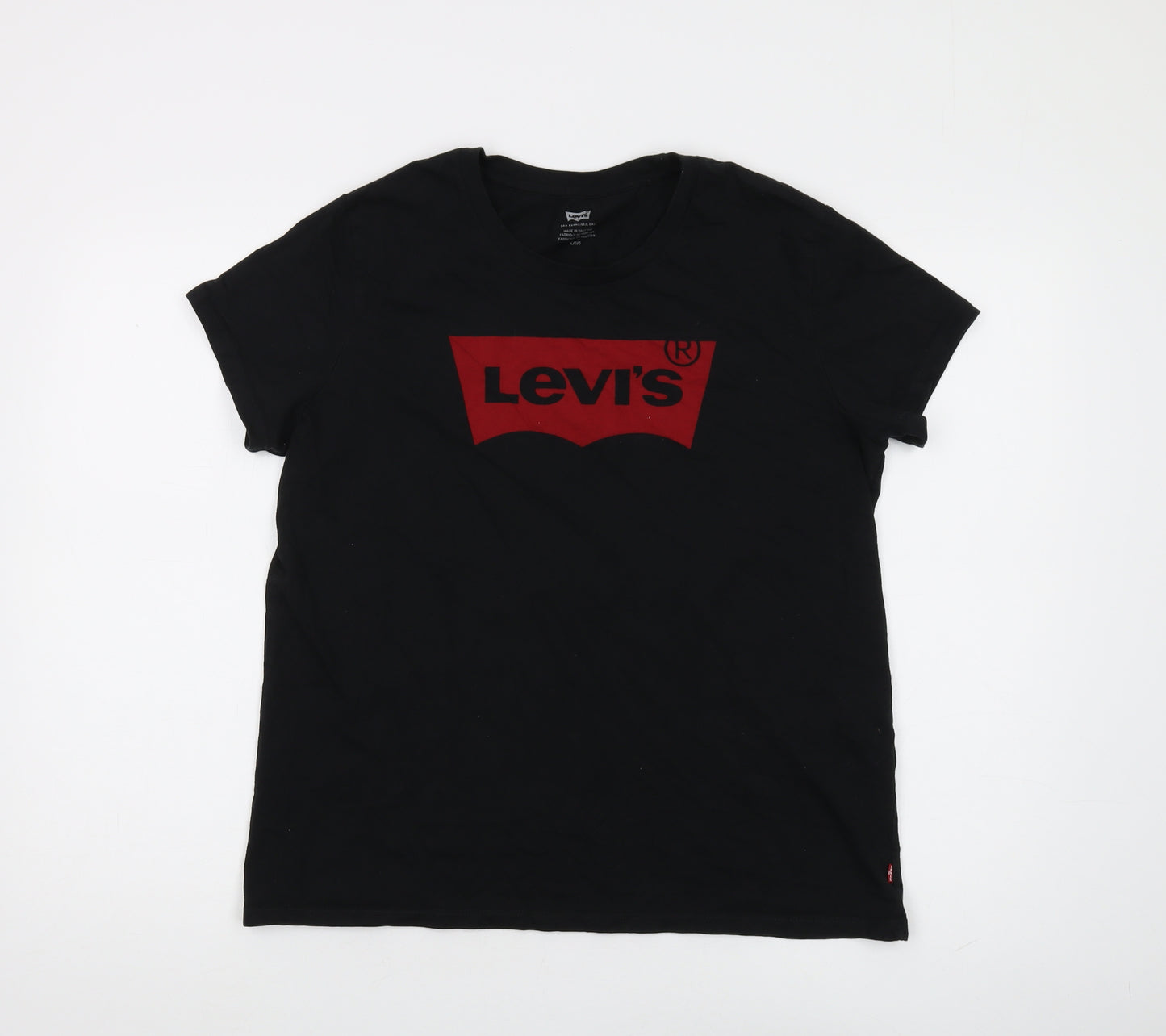 Levi's Unisex Adults Black L Basic T-Shirt Solid