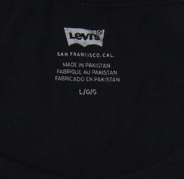 Levi's Unisex Adults Black L Basic T-Shirt Solid