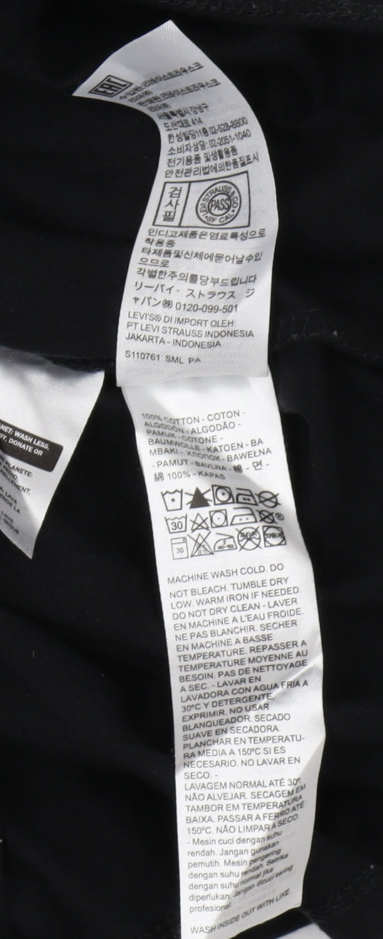 Levi's Unisex Adults Black L Basic T-Shirt Solid