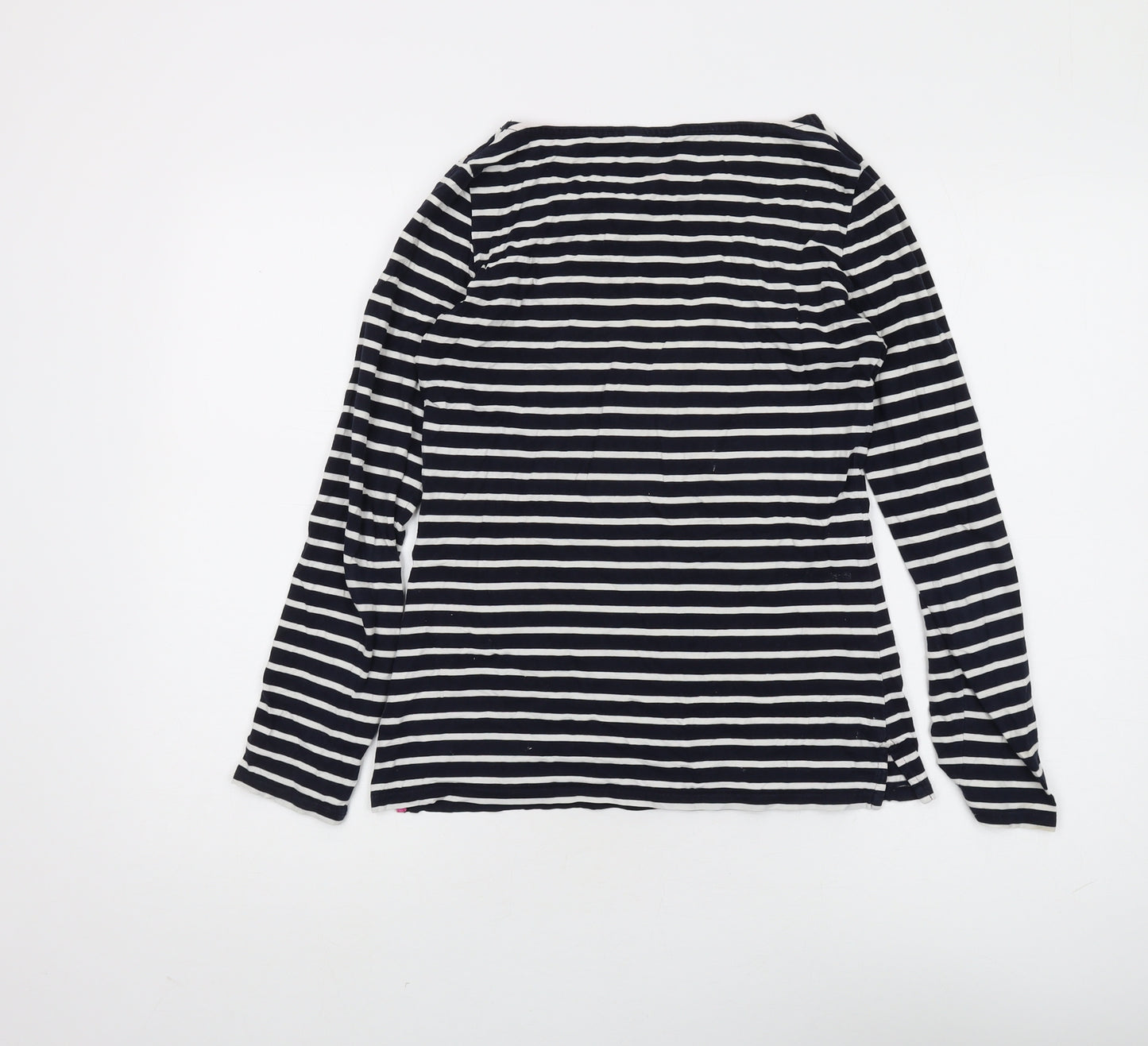 Boden Women’s Black Striped Cotton T-Shirt, Size 6