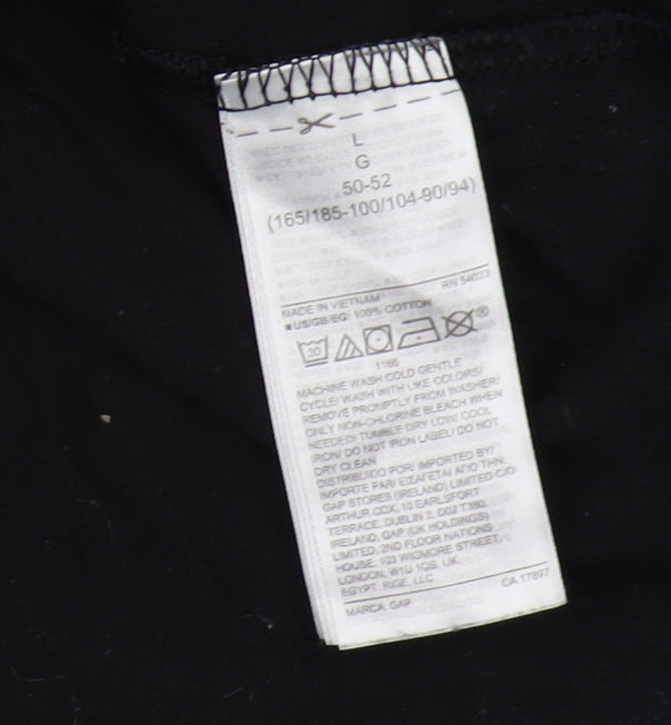 Gap Men's Black V-Neck T-Shirt L