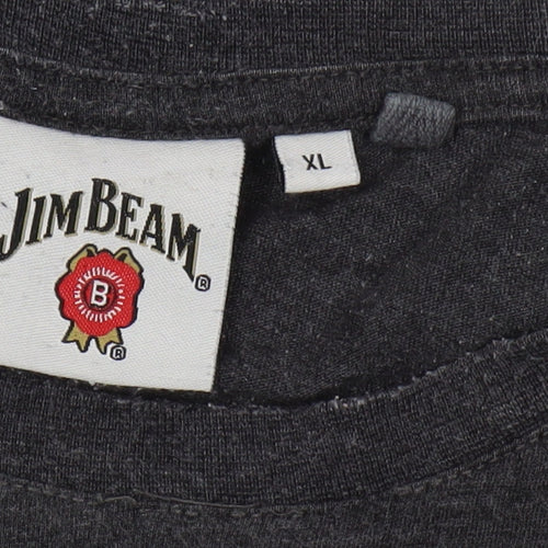 Jim Beam Men's Black XL Graphic Print T-Shirt