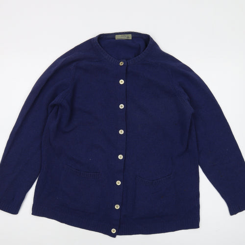 Marks and Spencer Women's Blue Wool Cardigan Size 12
