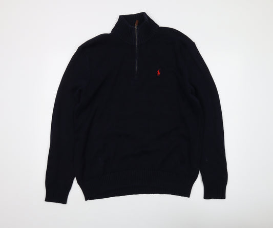 Polo Ralph Lauren Men's M Black Full Zip Jumper